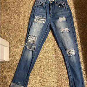YMI distressed mom jeans